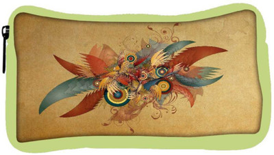 

Snoogg Eco Friendly Canvas Feathers And Circles Designer Student Pen Pencil Case Coin Purse Pouch Cosmetic Makeup Bag (GREEN) Pouch(Multicolor)