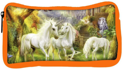 

Snoogg Eco Friendly Canvas Horses Art Large Designer Student Pen Pencil Case Coin Purse Pouch Cosmetic Makeup Bag (ORANGE) Pouch(Multicolor)