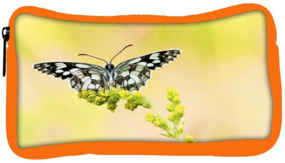 

Snoogg Eco Friendly Canvas Black And Grey Butterfly Designer Student Pen Pencil Case Coin Purse Pouch Cosmetic Makeup Bag (ORANGE) Pouch(Multicolor)