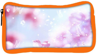 

Snoogg Eco Friendly Canvas Sparkling Butterflies Designer Student Pen Pencil Case Coin Purse Pouch Cosmetic Makeup Bag (ORANGE) Pouch(Multicolor)