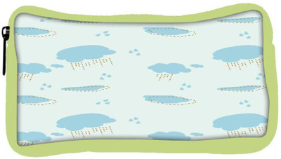 

Snoogg Eco Friendly Canvas Cloudy Rainy Pattern Student Pen Pencil Case Coin Purse Pouch Cosmetic Makeup Bag (GREEN) Pouch(Multicolor)