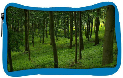 

Snoogg Eco Friendly Canvas Green Forest Designer Student Pen Pencil Case Coin Purse Pouch Cosmetic Makeup Bag (BLUE) Pouch(Multicolor)