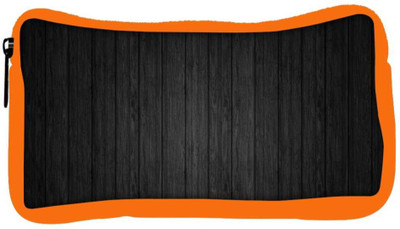 

Snoogg Eco Friendly Canvas Black Wood Designer Student Pen Pencil Case Coin Purse Pouch Cosmetic Makeup Bag (ORANGE) Pouch(Multicolor)