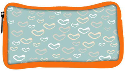 

Snoogg Eco Friendly Canvas Small Hearts Green Pattern Designer Student Pen Pencil Case Coin Purse Pouch Cosmetic Makeup Bag (ORANGE) Pouch(Multicolor)