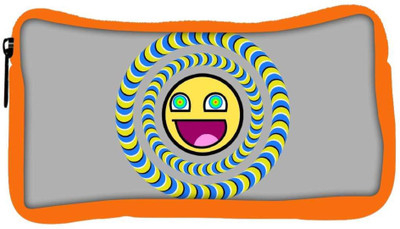 

Snoogg Eco Friendly Canvas Laughing Sun Designer Student Pen Pencil Case Coin Purse Pouch Cosmetic Makeup Bag (ORANGE) Pouch(Multicolor)