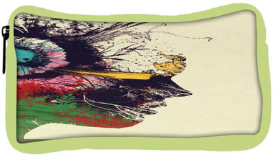 

Snoogg Eco Friendly Canvas Artist Portrait Designer Student Pen Pencil Case Coin Purse Pouch Cosmetic Makeup Bag (GREEN) Pouch(Multicolor)