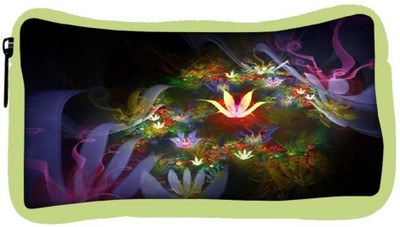 

Snoogg Eco Friendly Canvas Amazing Neon Flowers Designer Student Pen Pencil Case Coin Purse Pouch Cosmetic Makeup Bag (GREEN) Pouch(Multicolor)
