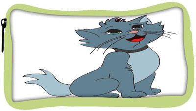

Snoogg Eco Friendly Canvas Cat Student Pen Pencil Case Coin Purse Pouch Cosmetic Makeup Bag (GREEN) Pouch(Multicolor)