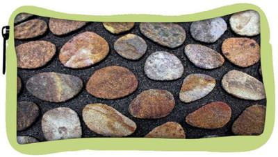

Snoogg Eco Friendly Canvas Pebble Stones Designer Student Pen Pencil Case Coin Purse Pouch Cosmetic Makeup Bag (GREEN) Pouch(Multicolor)