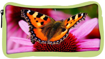

Snoogg Eco Friendly Canvas Butterfly In Pink Flower Designer Student Pen Pencil Case Coin Purse Pouch Cosmetic Makeup Bag (GREEN) Pouch(Multicolor)