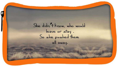 

Snoogg Eco Friendly Canvas Shed Pushed Away Quotes Student Pen Pencil Case Coin Purse Pouch Cosmetic Makeup Bag (ORANGE) Pouch(Multicolor)