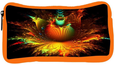

Snoogg Eco Friendly Canvas Abstract Flowers Designer Student Pen Pencil Case Coin Purse Pouch Cosmetic Makeup Bag (ORANGE) Pouch(Multicolor)