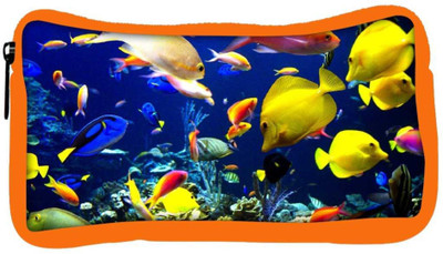 

Snoogg Eco Friendly Canvas Colorful Fish Designer Student Pen Pencil Case Coin Purse Pouch Cosmetic Makeup Bag (ORANGE) Pouch(Multicolor)