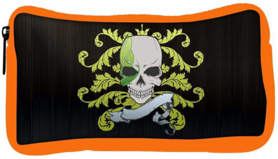 

Snoogg Eco Friendly Canvas Fury Of Skull Designer Student Pen Pencil Case Coin Purse Pouch Cosmetic Makeup Bag (ORANGE) Pouch(Multicolor)