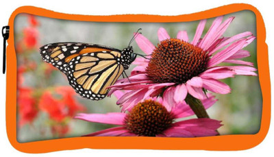 

Snoogg Eco Friendly Canvas Butterfly In Flower Designer Student Pen Pencil Case Coin Purse Pouch Cosmetic Makeup Bag (ORANGE) Pouch(Multicolor)