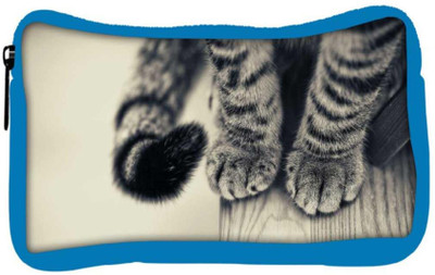 

Snoogg Eco Friendly Canvas Black And White Cat Paws Designer Student Pen Pencil Case Coin Purse Pouch Cosmetic Makeup Bag (BLUE) Pouch(Multicolor)