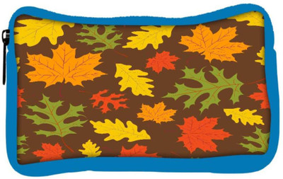 

Snoogg Eco Friendly Canvas Multicolor Leaves Designer Student Pen Pencil Case Coin Purse Pouch Cosmetic Makeup Bag (BLUE) Pouch(Multicolor)