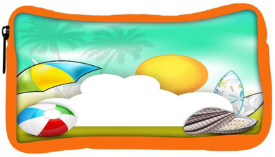 

Snoogg Eco Friendly Canvas Abstract Summer Background Student Pen Pencil Case Coin Purse Pouch Cosmetic Makeup Bag (ORANGE) Pouch(Multicolor)