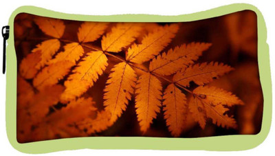 

Snoogg Eco Friendly Canvas Orange Leaves Designer Student Pen Pencil Case Coin Purse Pouch Cosmetic Makeup Bag (GREEN) Pouch(Multicolor)