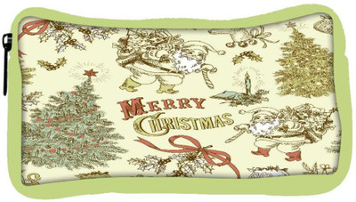 

Snoogg Eco Friendly Canvas Merry Christmas Cream Designer Student Pen Pencil Case Coin Purse Pouch Cosmetic Makeup Bag (GREEN) Pouch(Multicolor)