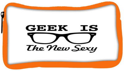

Snoogg Eco Friendly Canvas Geek Is The New Sexy Student Pen Pencil Case Coin Purse Pouch Cosmetic Makeup Bag (ORANGE) Pouch(Multicolor)