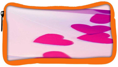 

Snoogg Eco Friendly Canvas Pink Heart Student Pen Pencil Case Coin Purse Pouch Cosmetic Makeup Bag (ORANGE) Pouch(Multicolor)