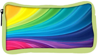 

Snoogg Eco Friendly Canvas Mixed Rainbow Color Designer Student Pen Pencil Case Coin Purse Pouch Cosmetic Makeup Bag (GREEN) Pouch(Multicolor)