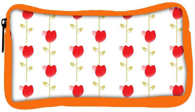

Snoogg Eco Friendly Canvas Red Flowers Designer Student Pen Pencil Case Coin Purse Pouch Cosmetic Makeup Bag (ORANGE) Pouch(Multicolor)