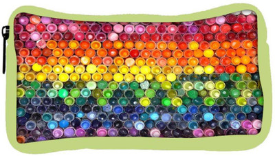 

Snoogg Eco Friendly Canvas Deluxe Crayon Box Designer Student Pen Pencil Case Coin Purse Pouch Cosmetic Makeup Bag (GREEN) Pouch(Multicolor)