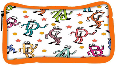 

Snoogg Eco Friendly Canvas Dancing Alphabets Designer Student Pen Pencil Case Coin Purse Pouch Cosmetic Makeup Bag (ORANGE) Pouch(Multicolor)