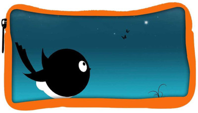 

Snoogg Eco Friendly Canvas Sparrow In The Night Designer Student Pen Pencil Case Coin Purse Pouch Cosmetic Makeup Bag (ORANGE) Pouch(Multicolor)