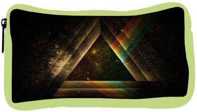 

Snoogg Eco Friendly Canvas Abstract Triangle Designer Student Pen Pencil Case Coin Purse Pouch Cosmetic Makeup Bag (GREEN) Pouch(Multicolor)