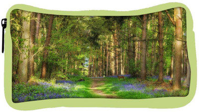 

Snoogg Eco Friendly Canvas Abstract Purple Flower Designer Student Pen Pencil Case Coin Purse Pouch Cosmetic Makeup Bag (GREEN) Pouch(Multicolor)