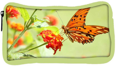 

Snoogg Eco Friendly Canvas Orange Butterfly Designer Student Pen Pencil Case Coin Purse Pouch Cosmetic Makeup Bag (GREEN) Pouch(Multicolor)