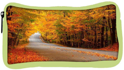

Snoogg Eco Friendly Canvas Orange Leaves Designer Student Pen Pencil Case Coin Purse Pouch Cosmetic Makeup Bag (GREEN) Pouch(Multicolor)