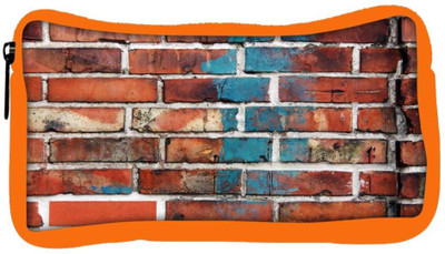 

Snoogg Eco Friendly Canvas Brick Wallpaper Designer Student Pen Pencil Case Coin Purse Pouch Cosmetic Makeup Bag (ORANGE) Pouch(Multicolor)