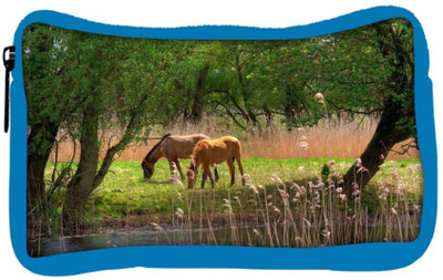 

Snoogg Eco Friendly Canvas Small Horses Designer Student Pen Pencil Case Coin Purse Pouch Cosmetic Makeup Bag (BLUE) Pouch(Multicolor)