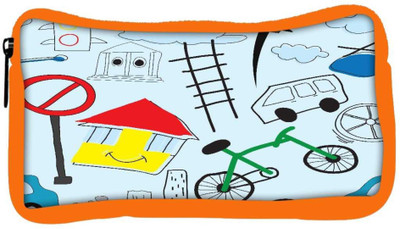 

Snoogg Eco Friendly Canvas Green Cycle Designer Student Pen Pencil Case Coin Purse Pouch Cosmetic Makeup Bag (ORANGE) Pouch(Multicolor)