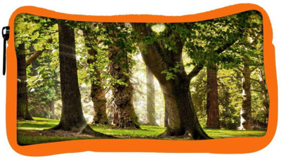 

Snoogg Eco Friendly Canvas Blossom Forest Designer Student Pen Pencil Case Coin Purse Pouch Cosmetic Makeup Bag (ORANGE) Pouch(Multicolor)