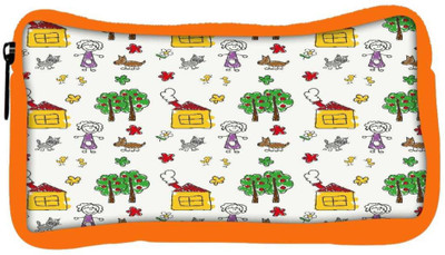 

Snoogg Eco Friendly Canvas Girls In The Park Designer Student Pen Pencil Case Coin Purse Pouch Cosmetic Makeup Bag (ORANGE) Pouch(Multicolor)