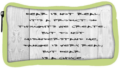 

Snoogg Eco Friendly Canvas Fear Is A Choice Student Pen Pencil Case Coin Purse Pouch Cosmetic Makeup Bag (GREEN) Pouch(Multicolor)
