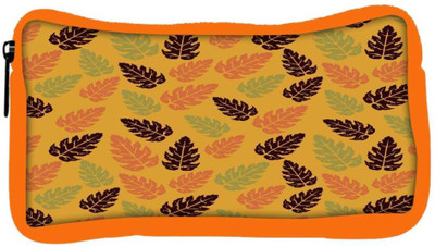 

Snoogg Eco Friendly Canvas Seamless Leaf Pattern Student Pen Pencil Case Coin Purse Pouch Cosmetic Makeup Bag (ORANGE) Pouch(Multicolor)