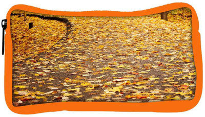 

Snoogg Eco Friendly Canvas Dried Leaves Designer Student Pen Pencil Case Coin Purse Pouch Cosmetic Makeup Bag (ORANGE) Pouch(Multicolor)