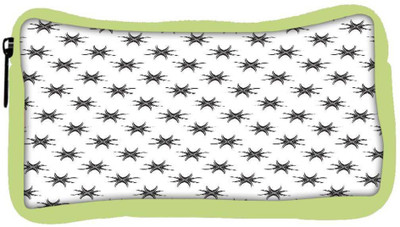 

Snoogg Eco Friendly Canvas Grey Small Pattern Designer Student Pen Pencil Case Coin Purse Pouch Cosmetic Makeup Bag (GREEN) Pouch(Multicolor)