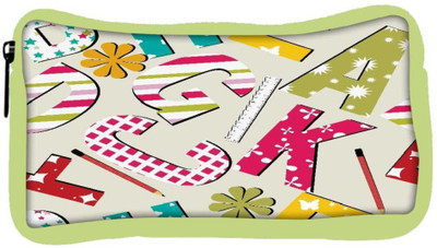 

Snoogg Eco Friendly Canvas Pencil Alphabets Designer Student Pen Pencil Case Coin Purse Pouch Cosmetic Makeup Bag (GREEN) Pouch(Multicolor)