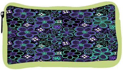 

Snoogg Eco Friendly Canvas Neon Floral Black Pattern Designer Student Pen Pencil Case Coin Purse Pouch Cosmetic Makeup Bag (GREEN) Pouch(Multicolor)