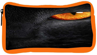 

Snoogg Eco Friendly Canvas Cat Eyes Student Pen Pencil Case Coin Purse Pouch Cosmetic Makeup Bag (ORANGE) Pouch(Multicolor)