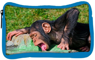 

Snoogg Eco Friendly Canvas Chimpanese Drinkng Water Designer Student Pen Pencil Case Coin Purse Pouch Cosmetic Makeup Bag (BLUE) Pouch(Multicolor)