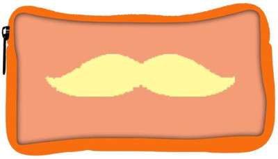 

Snoogg Eco Friendly Canvas Minimal Yellow Mustache Student Pen Pencil Case Coin Purse Pouch Cosmetic Makeup Bag (ORANGE) Pouch(Multicolor)