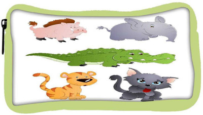 

Snoogg Eco Friendly Canvas Cute Animals Vectors Student Pen Pencil Case Coin Purse Pouch Cosmetic Makeup Bag (GREEN) Pouch(Multicolor)